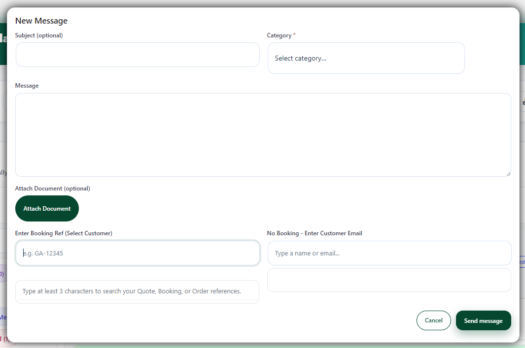 GoAppily CRM messaging interface for managing customer conversations in one place